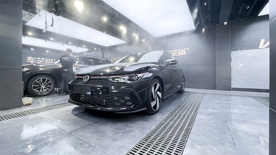 高尔夫gti 黑色施工威固隐形车衣案例